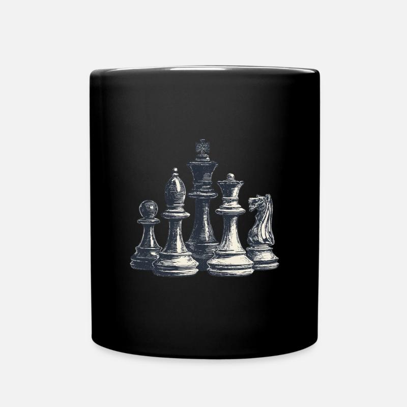 Schach - Tasse einfarbig - Schwarz