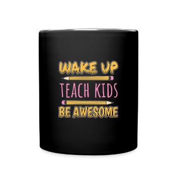 Teacher Teacher's Day Kinder Tolles Lehrergeschenk - Tasse einfarbig - Schwarz - Vorne