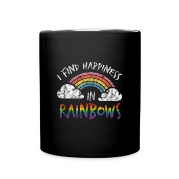 LGBT Gay Pride Lesbian I find Happines in - Full Colour Mug - black - Front