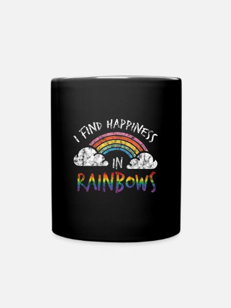 LGBT Gay Pride Lesbienne Je trouve Happines dans - Mug uni - noir