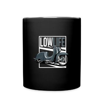 vélomoteur à basse vie - Mug uni - noir - Devant