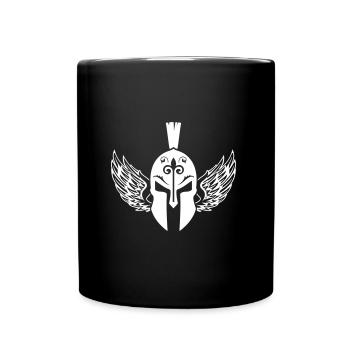 helmet spartan warrior - Full Colour Mug - black - Front