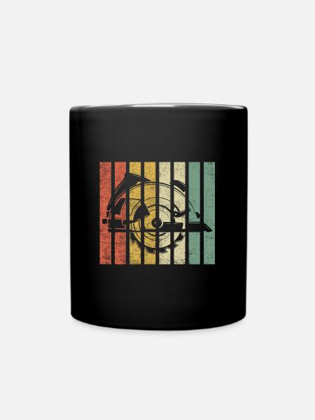 Menuisier Menuisier Scie Circulaire Rétro Vintage - Mug uni - noir