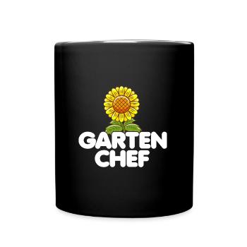 Gärtnern Garten Chef Sonnenblume Gartenarbeit Gärt - Tasse einfarbig - Schwarz - Vorne