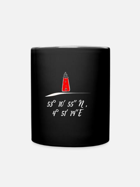 Leuchtturm Texel Niederlande Koordinaten - Tasse einfarbig - Schwarz