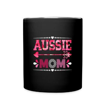Aussie Mom Mothers Day Best Mama In The World - Full Colour Mug - black - Front