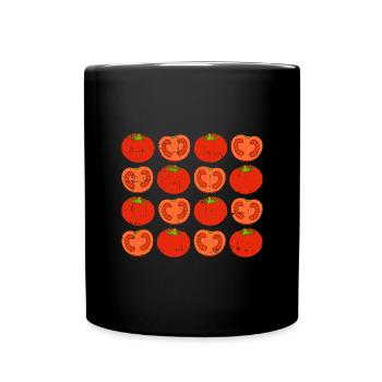 Tomate - Tasse einfarbig - Schwarz - Vorne