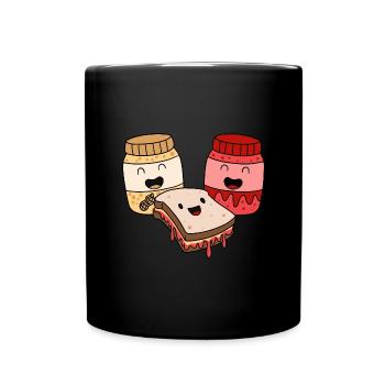 Erdnussbutter Peanut Butter Marmelade Geschenk - Tasse einfarbig - Schwarz - Vorne