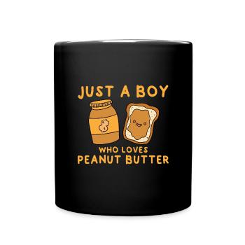 Erdnussbutter Peanut Butter Marmelade Geschenk - Tasse einfarbig - Schwarz - Vorne