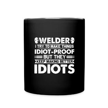 Profession de soudeur Chaleur Acier Gaz WIG MAG Soudage - Mug uni - noir - Devant