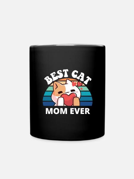 Katzen Mama Mietz Haustier Kater Katzenliebe Katze - Tasse einfarbig - Schwarz