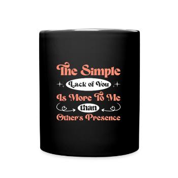 Valentins Tag Beziehung Liebes Spruch - Tasse einfarbig - Schwarz - Vorne