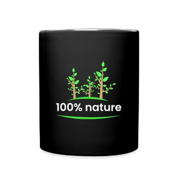 100% nature - Mug uni - noir - Devant