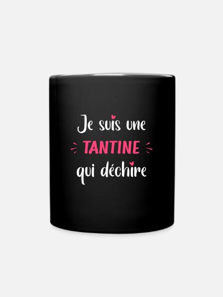 Je suis une tantine qui déchire - Mug uni - noir