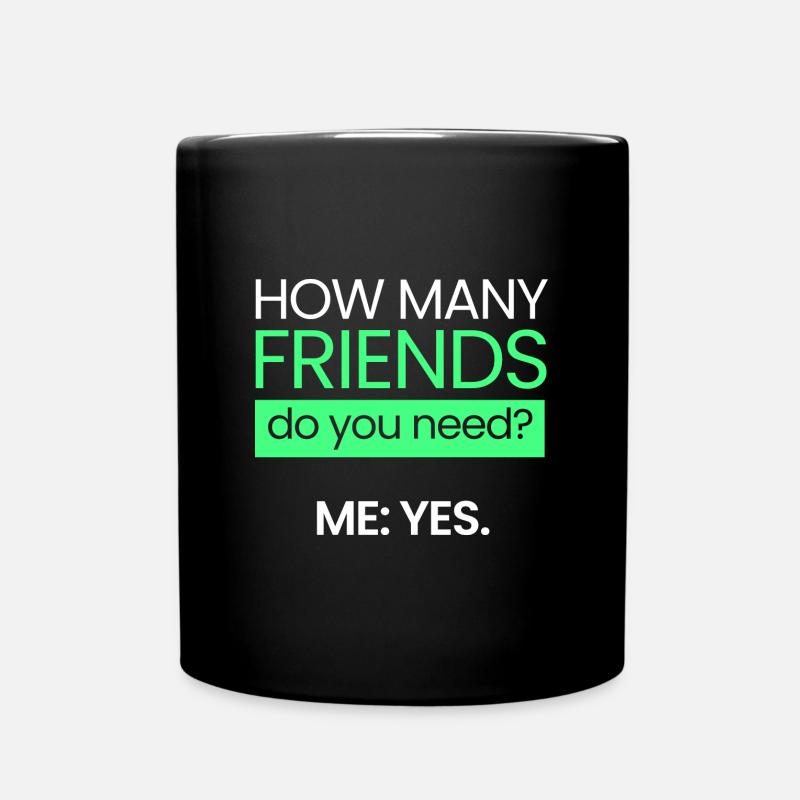 Combien d’amis? - Mug uni - noir