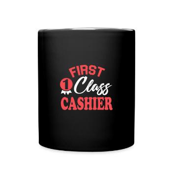 Erstklassiger Kassierer - Tasse einfarbig - Schwarz - Vorne