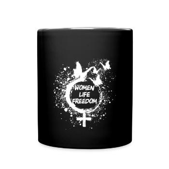 schmetterling,iran, freedom,women life freedom - Tasse einfarbig - Schwarz - Vorne