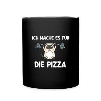 Ich Mache Es Für die Pizza - Tasse einfarbig - Schwarz - Vorne