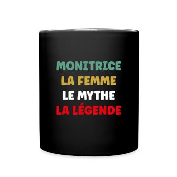 monitrice - Mug uni - noir - Devant