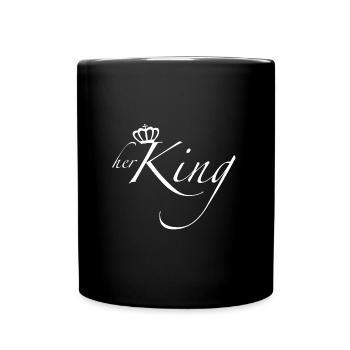 Son roi | Votre roi, amour, partenariat - Mug uni - noir - Devant