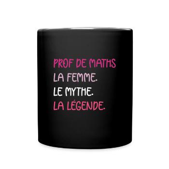 prof de math - Mug uni - noir - Devant