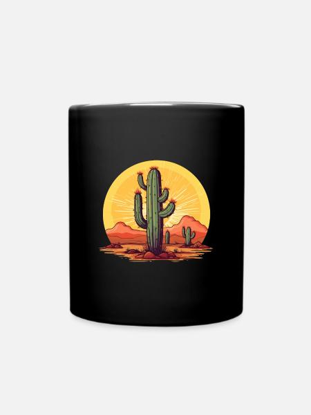 Kaktus - Tasse einfarbig - Schwarz