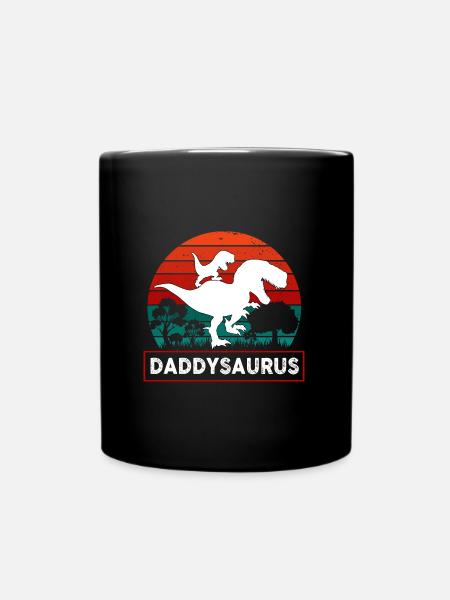 Daddysaurus Dinosaure - Mug uni - noir
