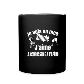 carrosserie et apéro - Mug uni - noir - Devant