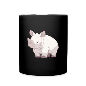 Rhinozeros - Tasse einfarbig - Schwarz - Vorne
