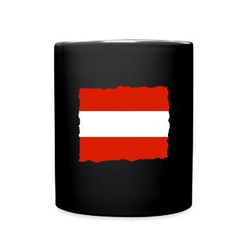 Austria Flag Austria Austrian Flag AT - Full Colour Mug - black - Front