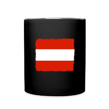 Austria Flag Austria Austrian Flag AT - Full Colour Mug - black - Front