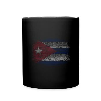 Kuba Flagge Karibik Urlaub Cuba Reise Havanna - Tasse einfarbig - Schwarz - Vorne