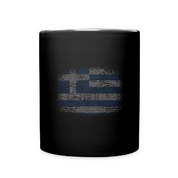 Drapeau de la Grèce Hellas Athènes Drapeau grec - Mug uni - noir - Devant