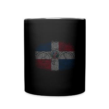 Dominican Republic Flag Dom Rep Flag Travel - Full Colour Mug - black - Front