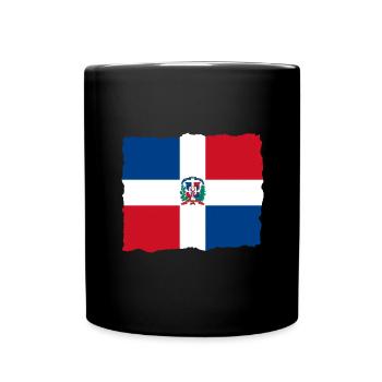 Dominican Republic Flag Dom Rep Flag Travel - Full Colour Mug - black - Front