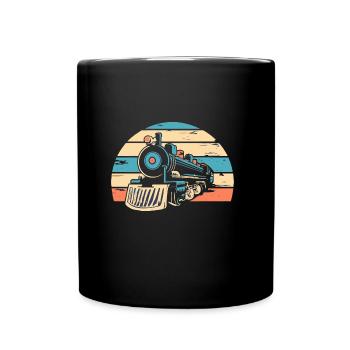 Eisenbahn - Tasse einfarbig - Schwarz - Vorne