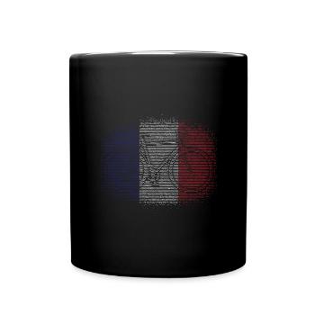 France Flag Distressed Look French Flag - Full Colour Mug - black - Front