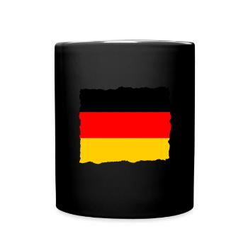 Germany Flag German Flag Used Look Home - Full Colour Mug - black - Front