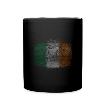 Ireland Flag Vintage Irish Flag Dublin - Full Colour Mug - black - Front