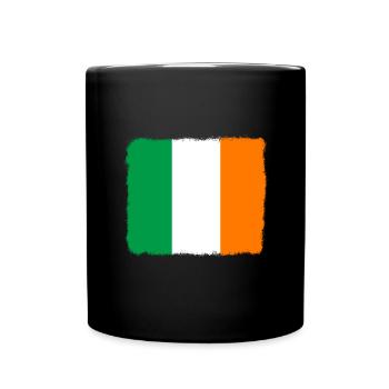 Ireland Flag Vintage Irish Flag Dublin - Full Colour Mug - black - Front