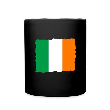 Ireland Flag Vintage Irish Flag Dublin - Full Colour Mug - black - Front