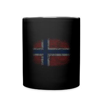 Drapeau de la Norvège Scandinavie Drapeau norvégien - Mug uni - noir - Devant