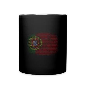 Portugal Drapeau Utilisé Look Drapeau Portugais - Mug uni - noir - Devant