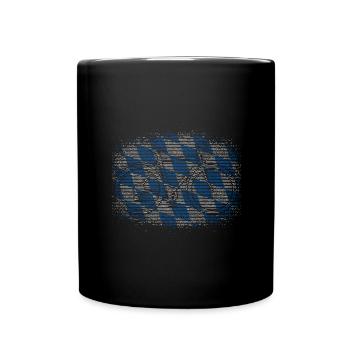Bavaria Flag Used Look Bavarian Flag Vintage - Full Colour Mug - black - Front