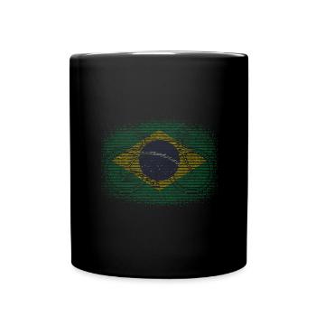 Brazil Flag Brazilian Flag South America - Full Colour Mug - black - Front