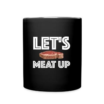 Let's Make Meat | grilling, funny sayings - Full Colour Mug - black - Front