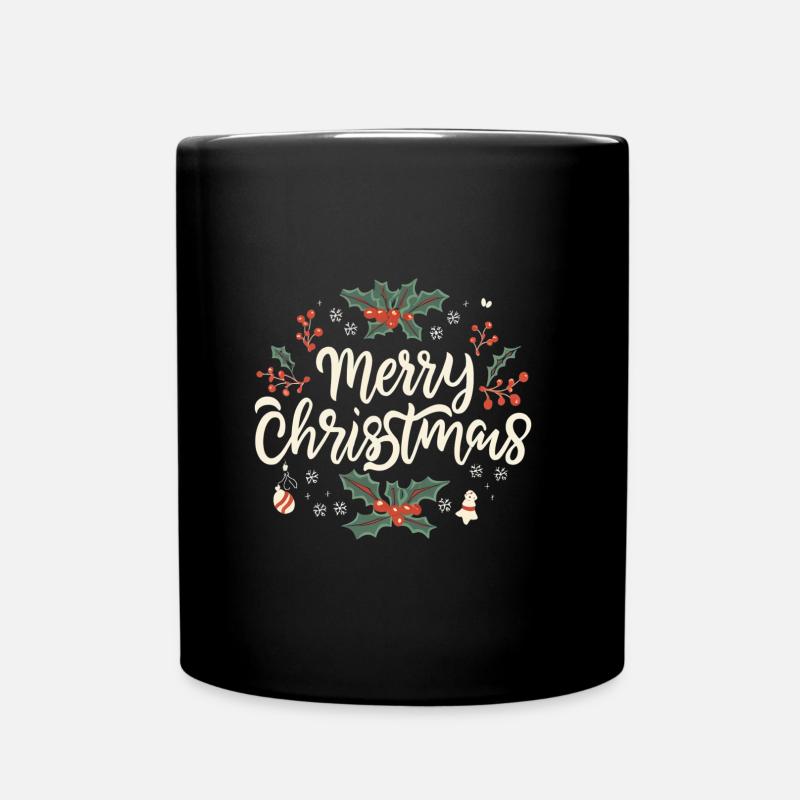 Frohe Weihnachten - Tasse einfarbig - Schwarz