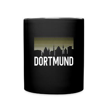 Dortmund Skyline Ruhrpott Ruhrgebiet Andenken - Tasse einfarbig - Schwarz - Vorne