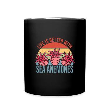 Sea Anemones Gift - Full Colour Mug - black - Front