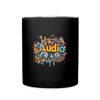 Audio Graffiti Musikliebhaber DJ Hip Hop Kultur - Tasse einfarbig - Schwarz - Vorne